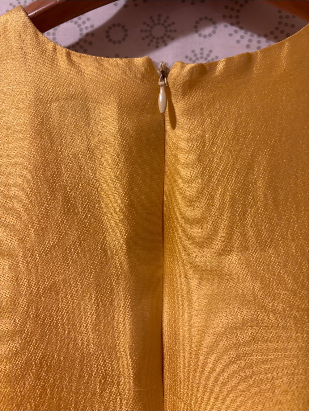 cocktail dress Barneys NewYork Italy yellow silk cotton size 40 8 sheath lined - Picture 3 of 7
